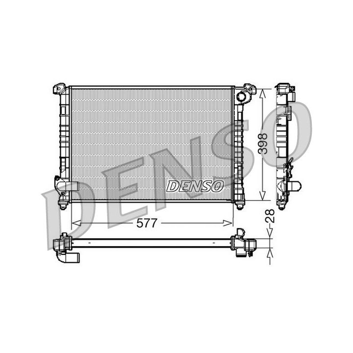 Radiatorius, variklio aušinimas DENSO DRM05100