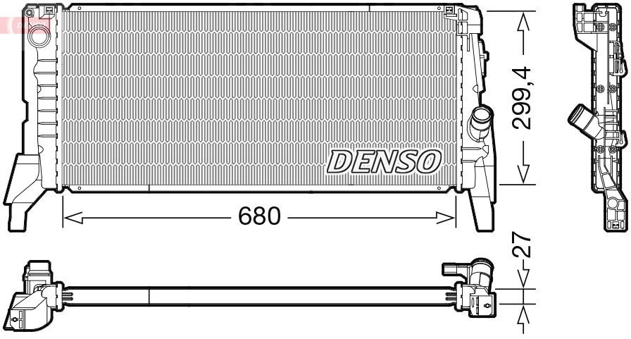 Radiatorius, variklio aušinimas DENSO DRM05119