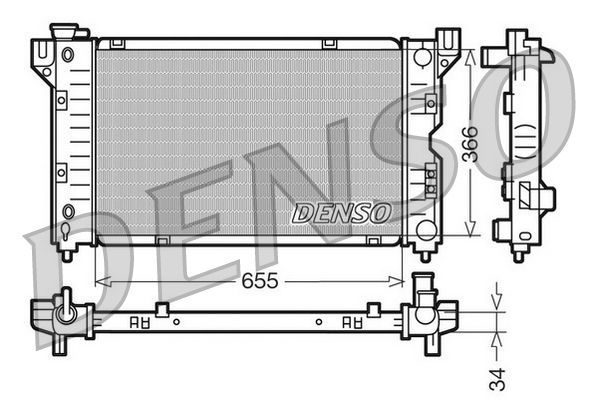 Radiatorius, variklio aušinimas DENSO DRM06010