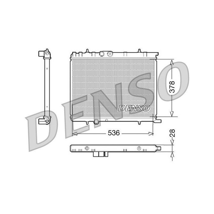 Radiatorius, variklio aušinimas DENSO DRM07021
