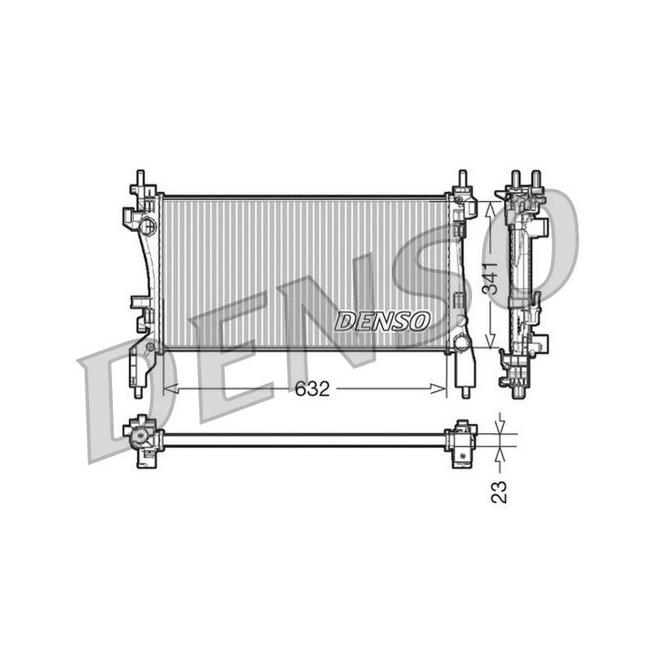 Radiatorius, variklio aušinimas DENSO DRM07040