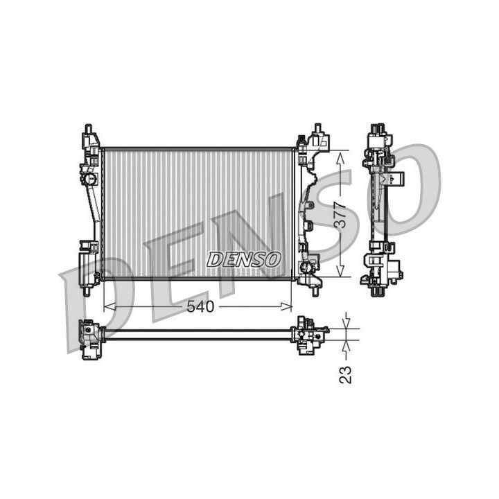Radiatorius, variklio aušinimas DENSO DRM07042