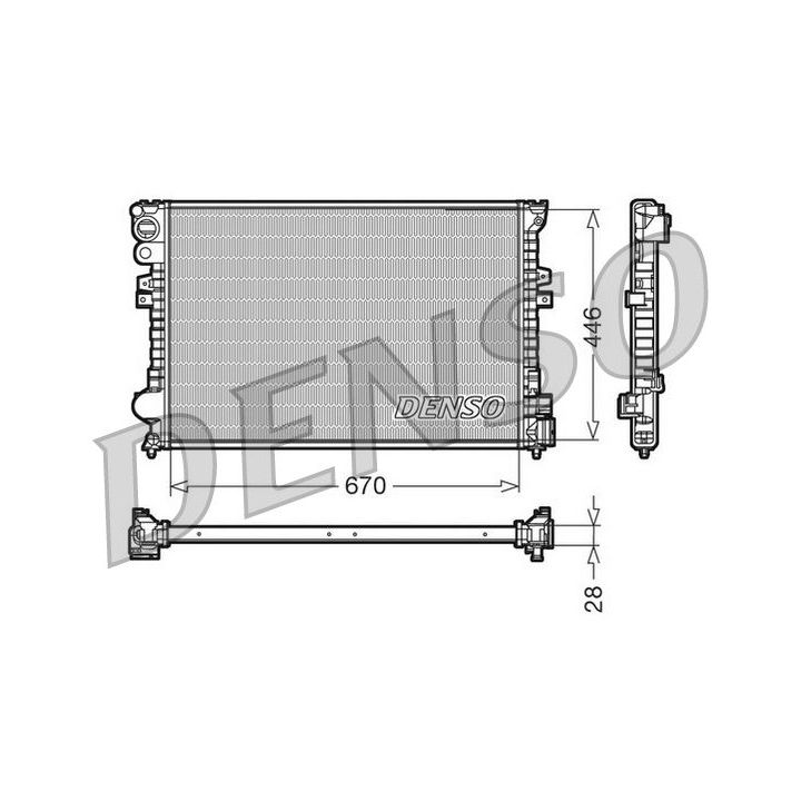 Radiatorius, variklio aušinimas DENSO DRM07050