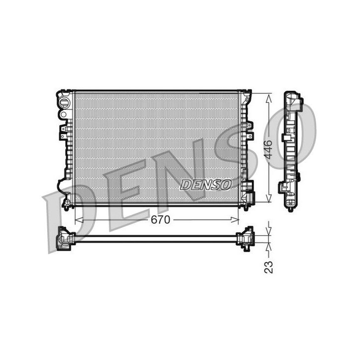 Radiatorius, variklio aušinimas DENSO DRM07055