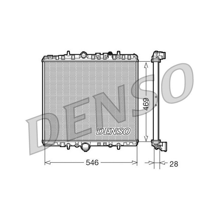 Radiatorius, variklio aušinimas DENSO DRM07061