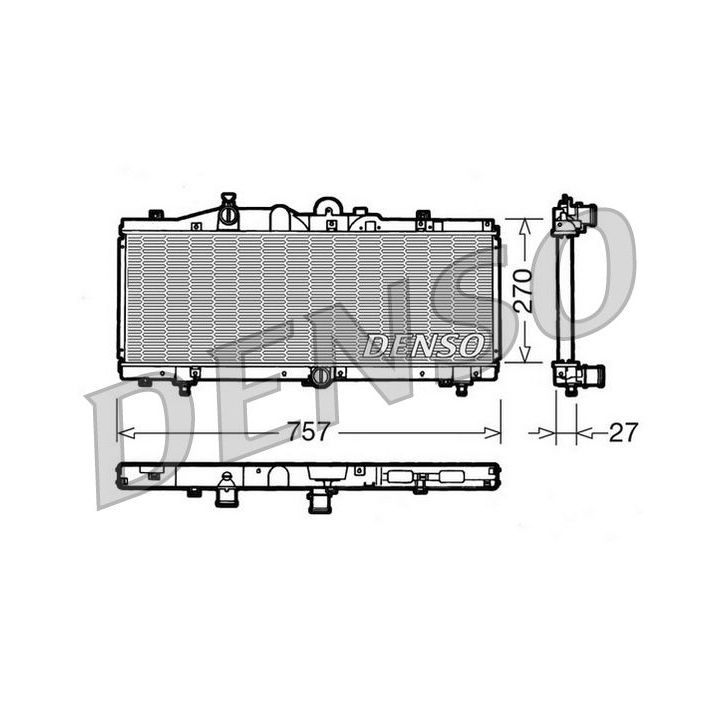 Radiatorius, variklio aušinimas DENSO DRM09010