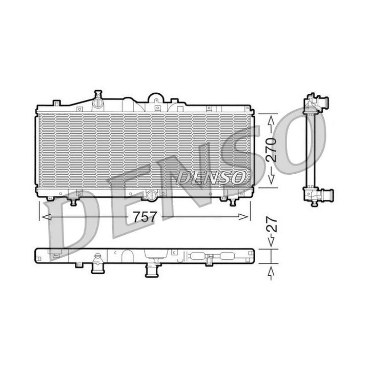 Radiatorius, variklio aušinimas DENSO DRM09011