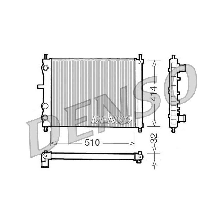 Radiatorius, variklio aušinimas DENSO DRM09020