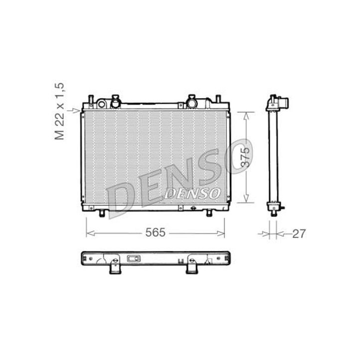 Radiatorius, variklio aušinimas DENSO DRM09025
