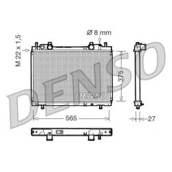 Radiatorius, variklio aušinimas DENSO DRM09026