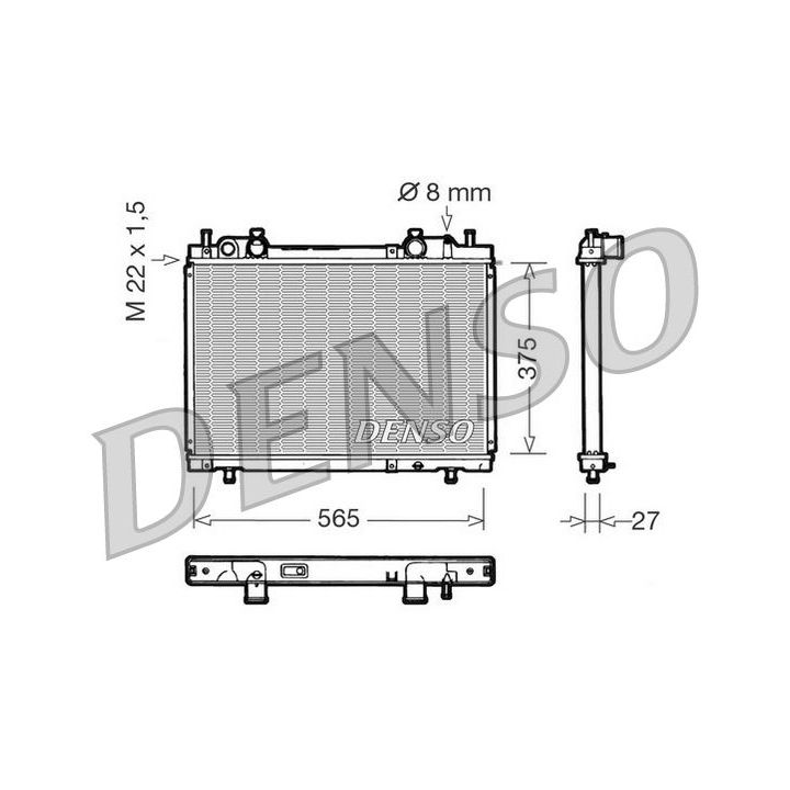 Radiatorius, variklio aušinimas DENSO DRM09026