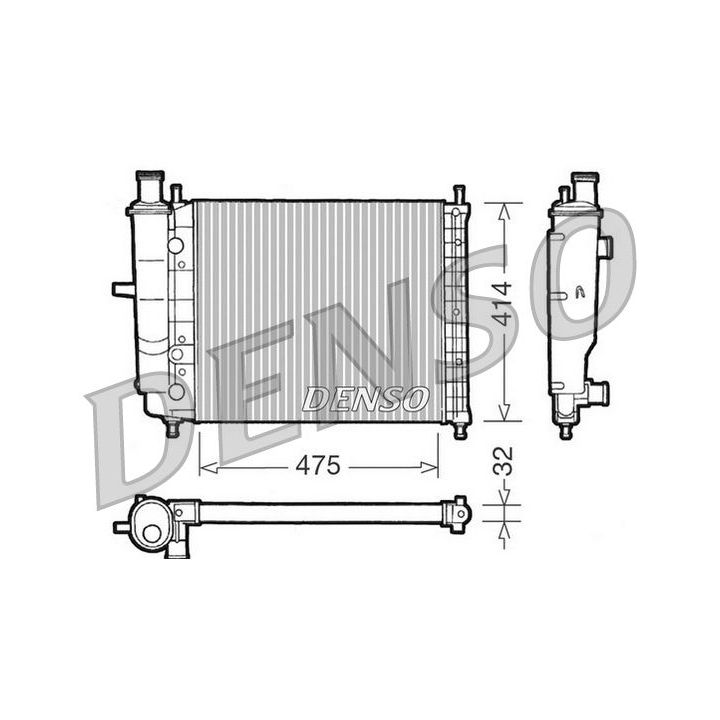 Radiatorius, variklio aušinimas DENSO DRM09028