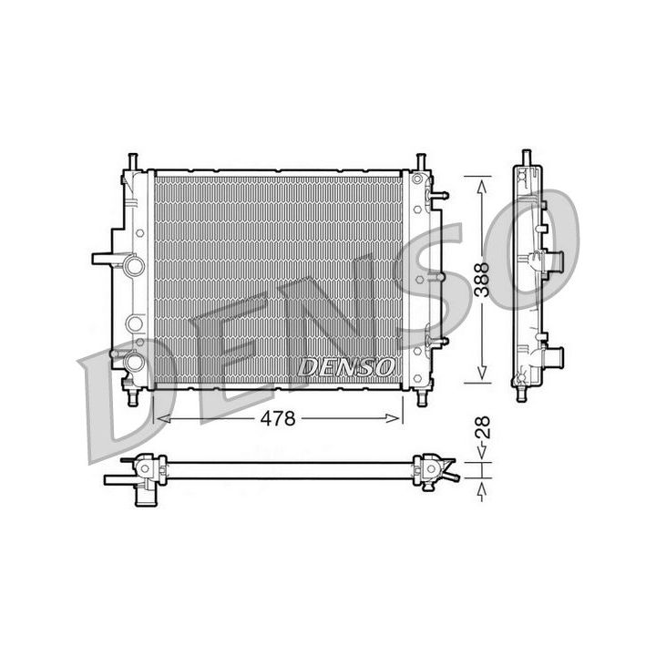 Radiatorius, variklio aušinimas DENSO DRM09032