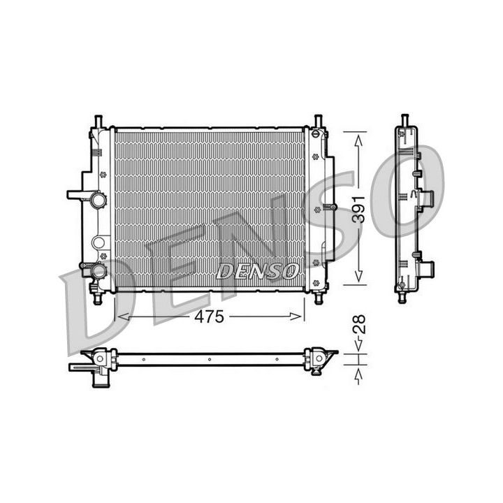 Radiatorius, variklio aušinimas DENSO DRM09036