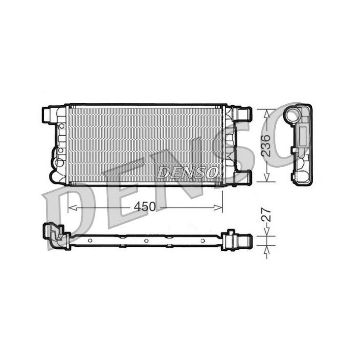 Radiatorius, variklio aušinimas DENSO DRM09041