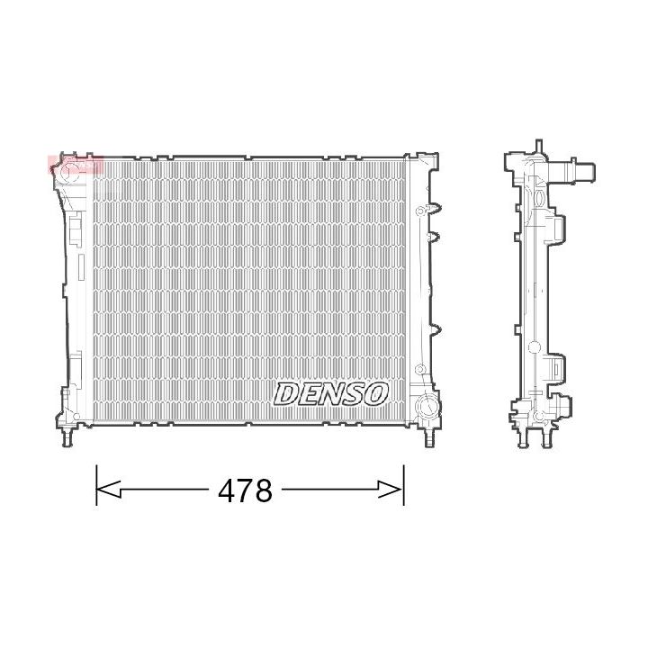 Radiatorius, variklio aušinimas DENSO DRM09043