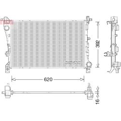 Radiatorius, variklio aušinimas DENSO DRM09046