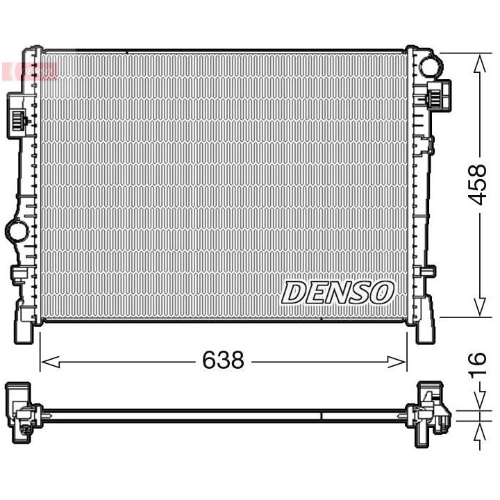 Radiatorius, variklio aušinimas DENSO DRM09054