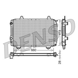 Radiatorius, variklio aušinimas DENSO DRM09071