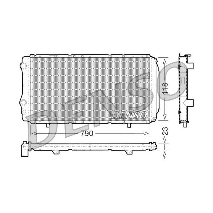 Radiatorius, variklio aušinimas DENSO DRM09074