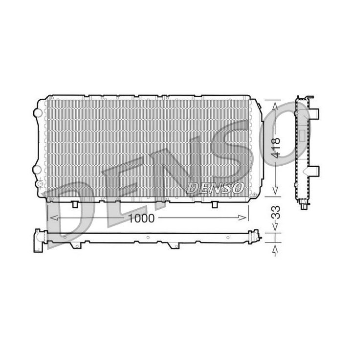 Radiatorius, variklio aušinimas DENSO DRM09075