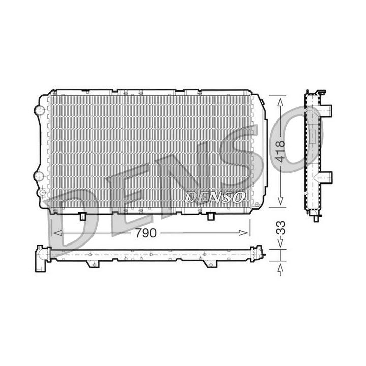 Radiatorius, variklio aušinimas DENSO DRM09076