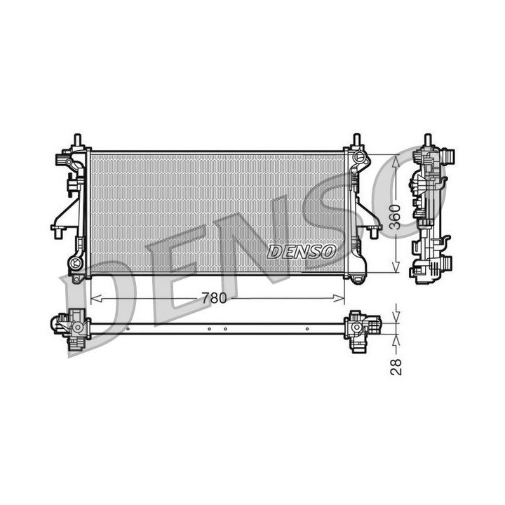 Radiatorius, variklio aušinimas DENSO DRM09079