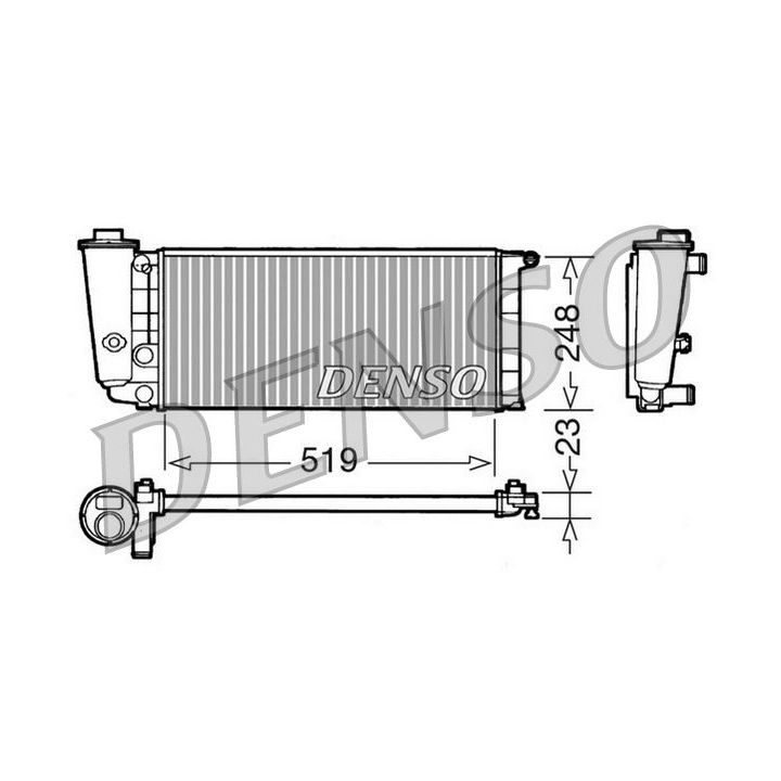 Radiatorius, variklio aušinimas DENSO DRM09080