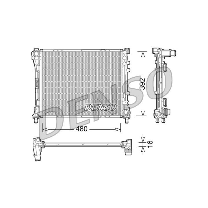 Radiatorius, variklio aušinimas DENSO DRM09087