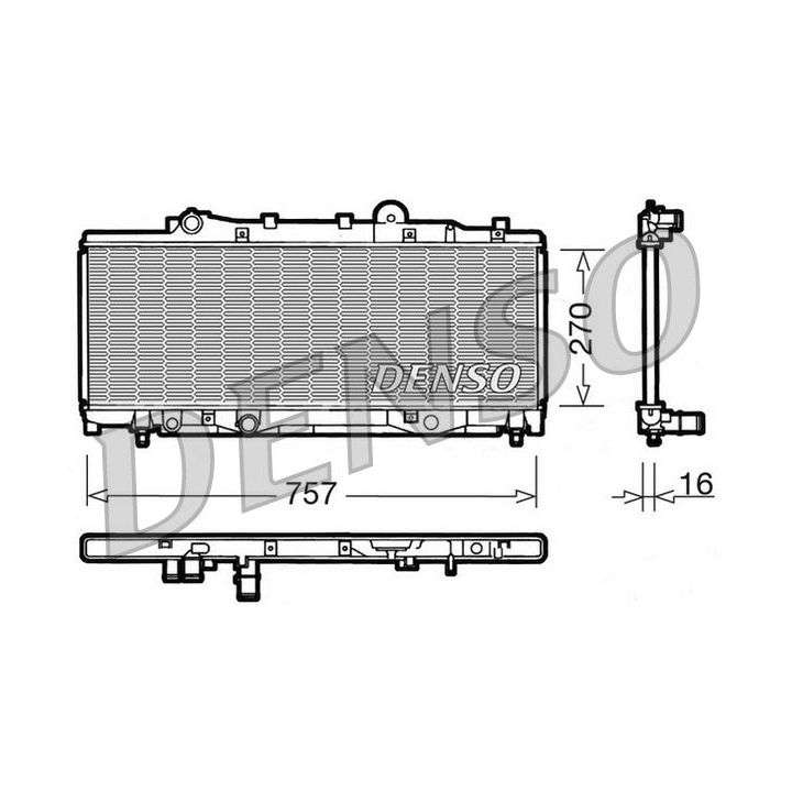 Radiatorius, variklio aušinimas DENSO DRM09090