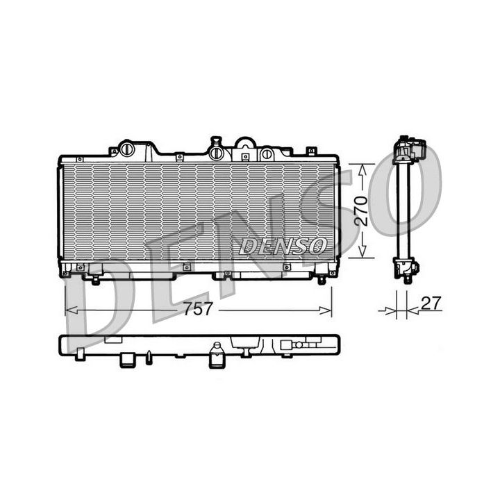Radiatorius, variklio aušinimas DENSO DRM09091