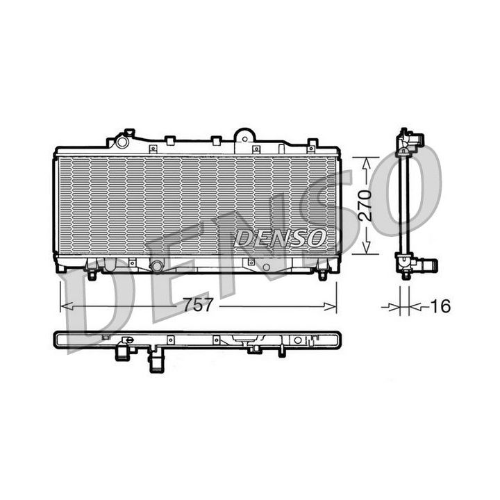 Radiatorius, variklio aušinimas DENSO DRM09092