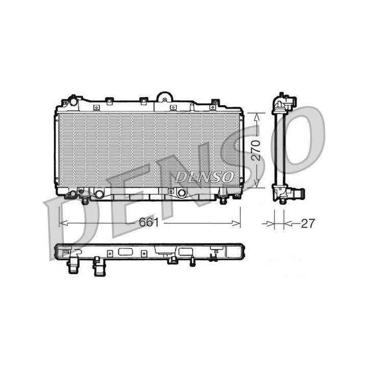 Radiatorius, variklio aušinimas DENSO DRM09093