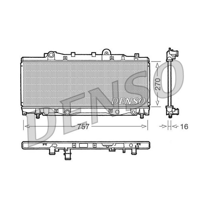 Radiatorius, variklio aušinimas DENSO DRM09094