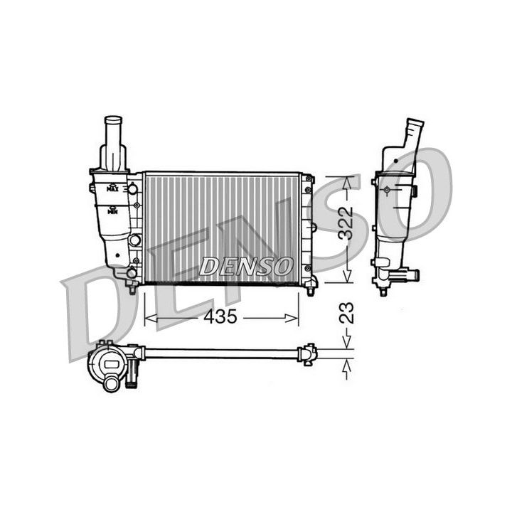 Radiatorius, variklio aušinimas DENSO DRM09095