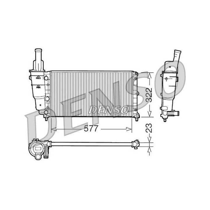 Radiatorius, variklio aušinimas DENSO DRM09096