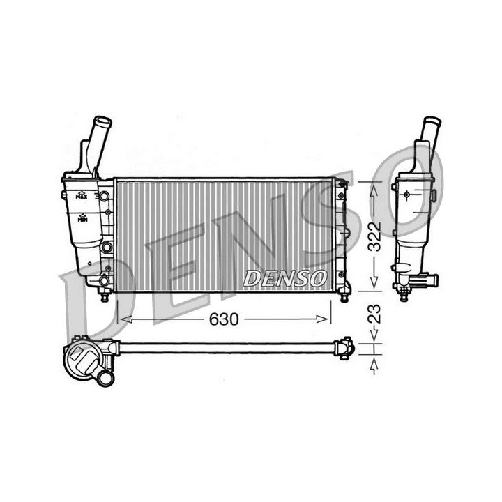 Radiatorius, variklio aušinimas DENSO DRM09097