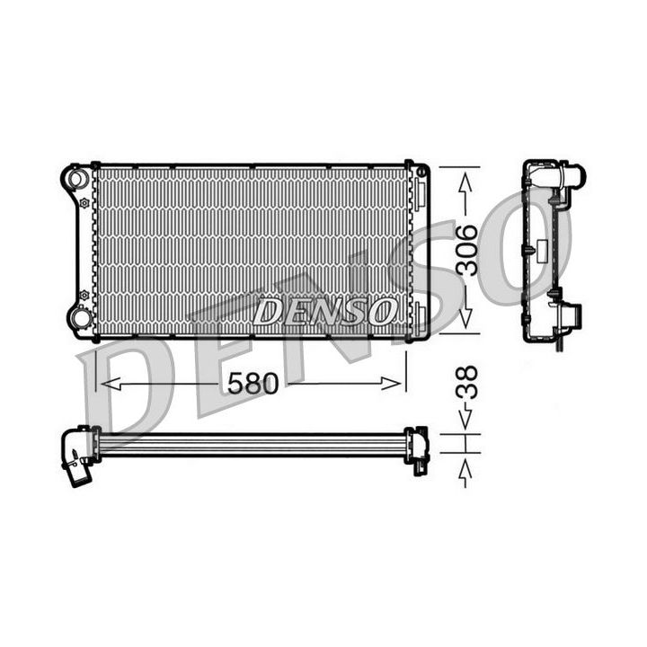 Radiatorius, variklio aušinimas DENSO DRM09098