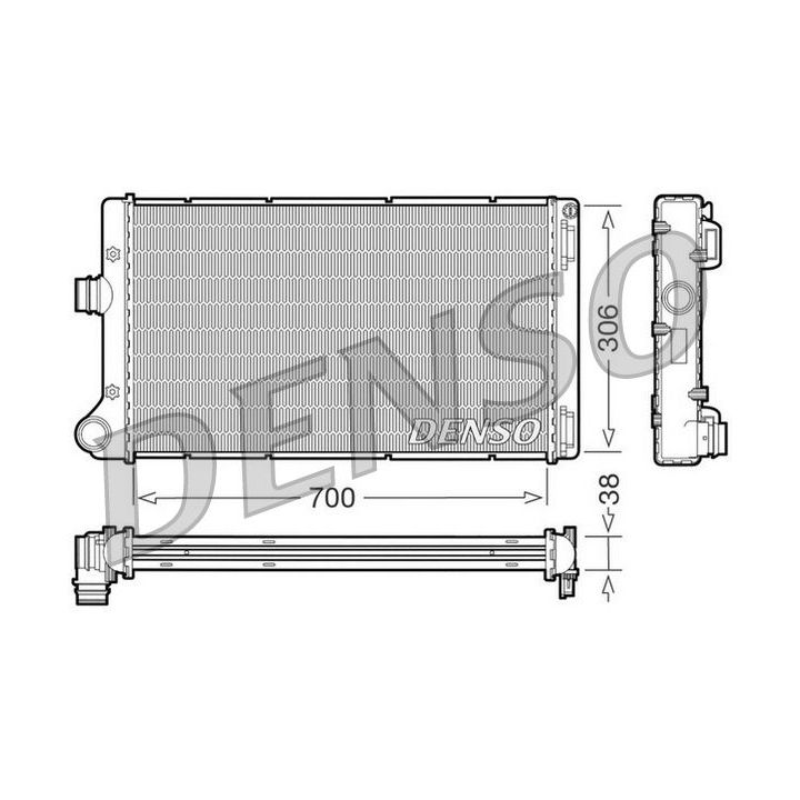Radiatorius, variklio aušinimas DENSO DRM09099