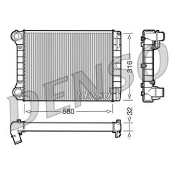 Radiatorius, variklio aušinimas DENSO DRM09101