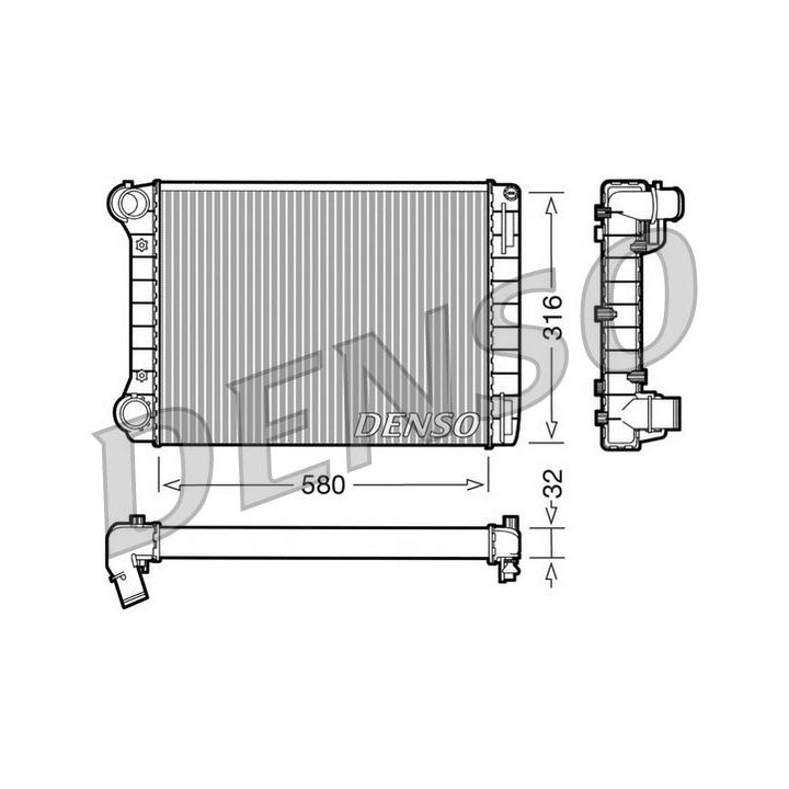 Radiatorius, variklio aušinimas DENSO DRM09101