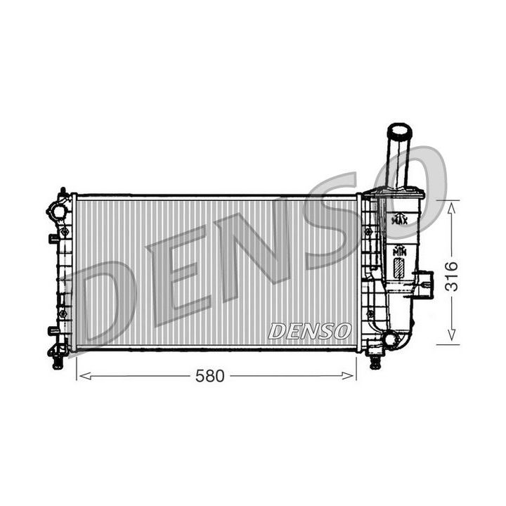 Radiatorius, variklio aušinimas DENSO DRM09102