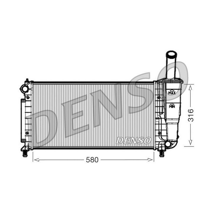 Radiatorius, variklio aušinimas DENSO DRM09105