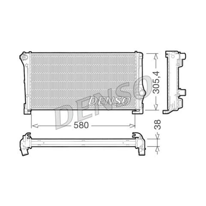 Radiatorius, variklio aušinimas DENSO DRM09107