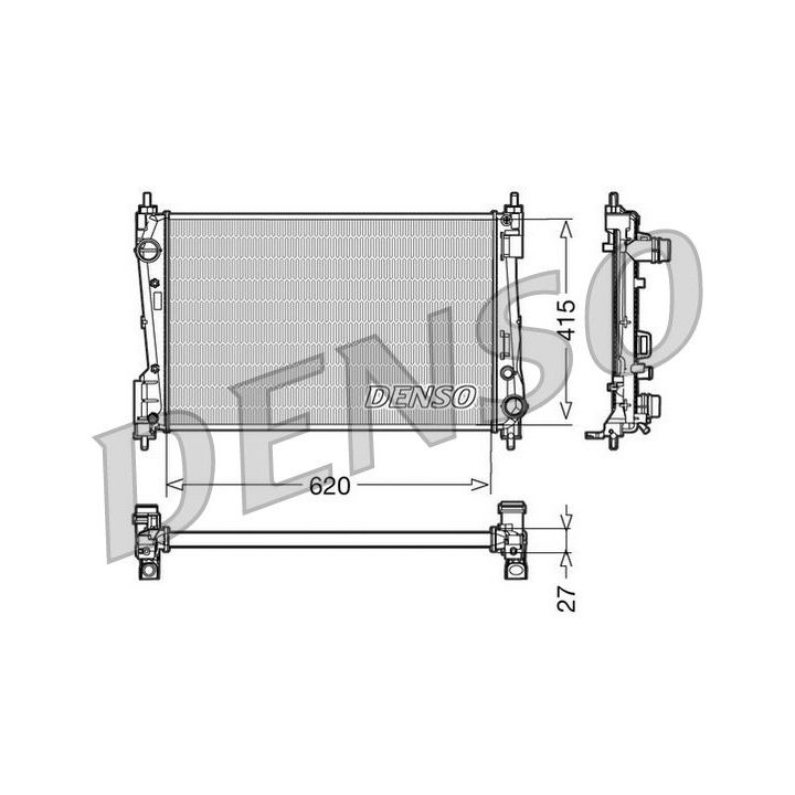 Radiatorius, variklio aušinimas DENSO DRM09110