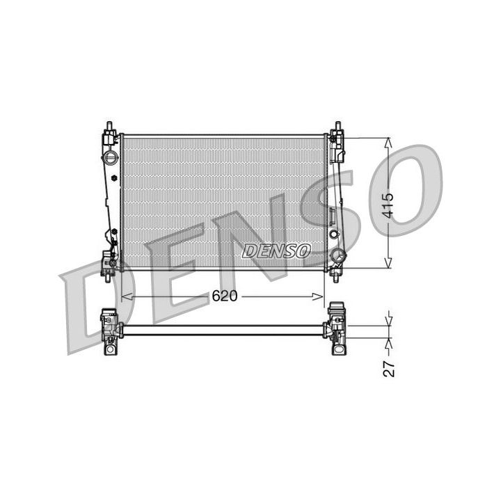 Radiatorius, variklio aušinimas DENSO DRM09111