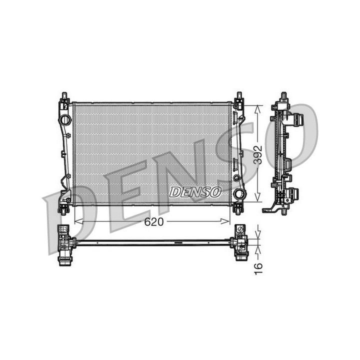 Radiatorius, variklio aušinimas DENSO DRM09113