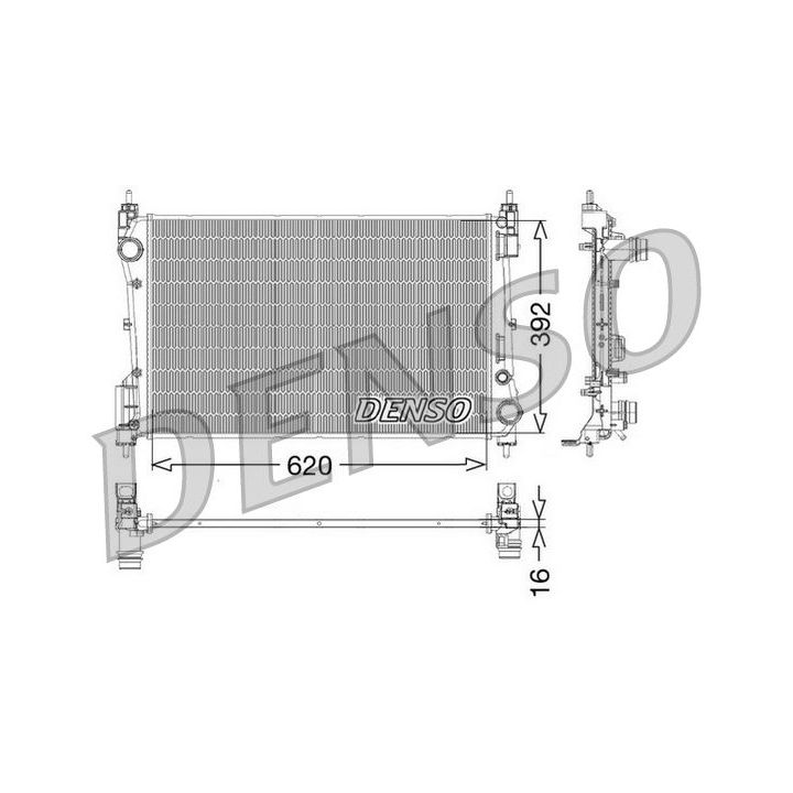 Radiatorius, variklio aušinimas DENSO DRM09114