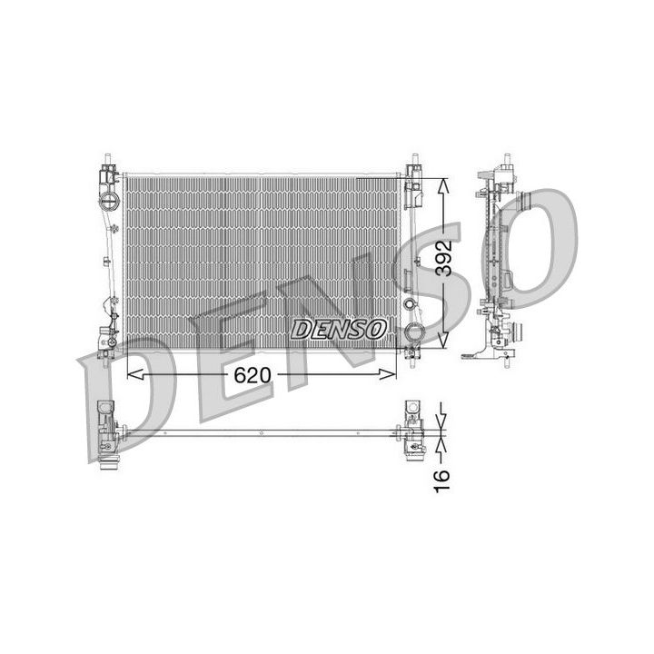 Radiatorius, variklio aušinimas DENSO DRM09115