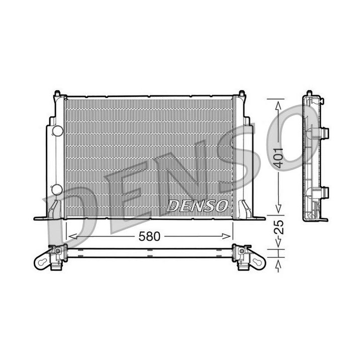 Radiatorius, variklio aušinimas DENSO DRM09122